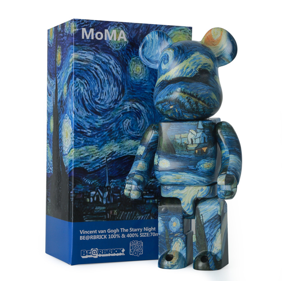 Фигурка Bearbrick Ван Гог MoMA "Звездная ночь" 400%, 28 см