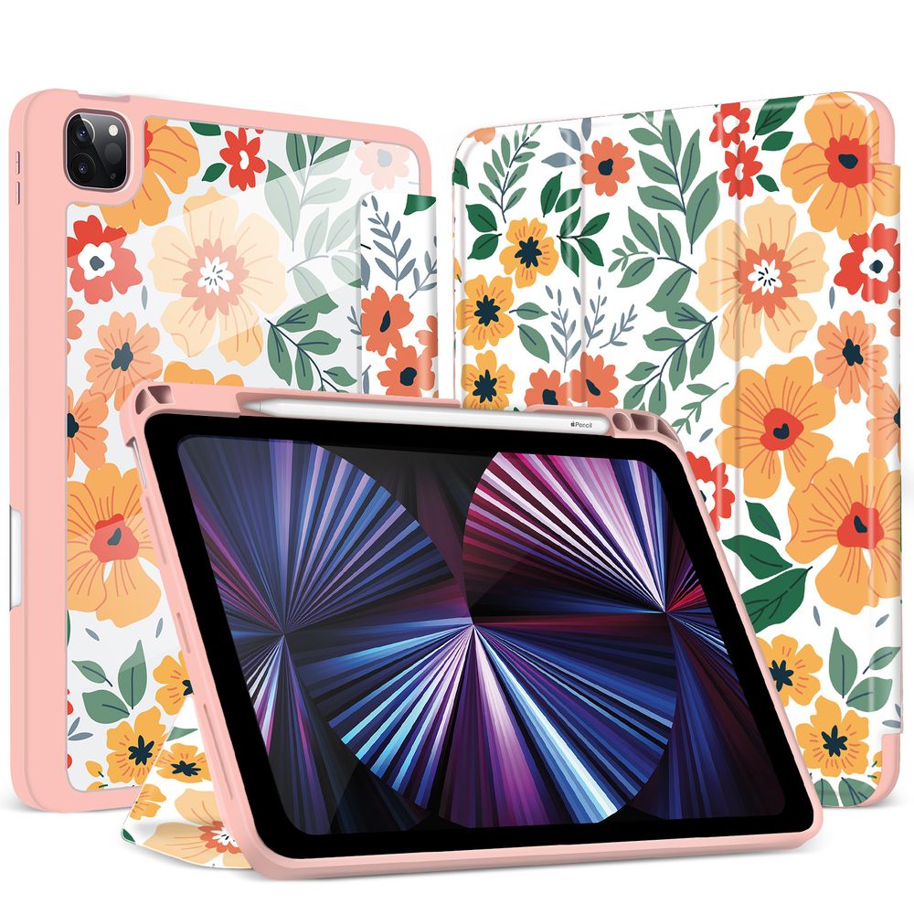 Чохол-книжка для iPad Pro 10.5/Air 3 10.5" Помаранчевий з квітами Magnetic Case