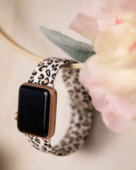 Силиконовый ремешок "Роскошный леопард" для Apple Watch 46 / 45 / 44 / SE 44 / 42 (Series 1-3) / 49 Ultra / Ultra 2