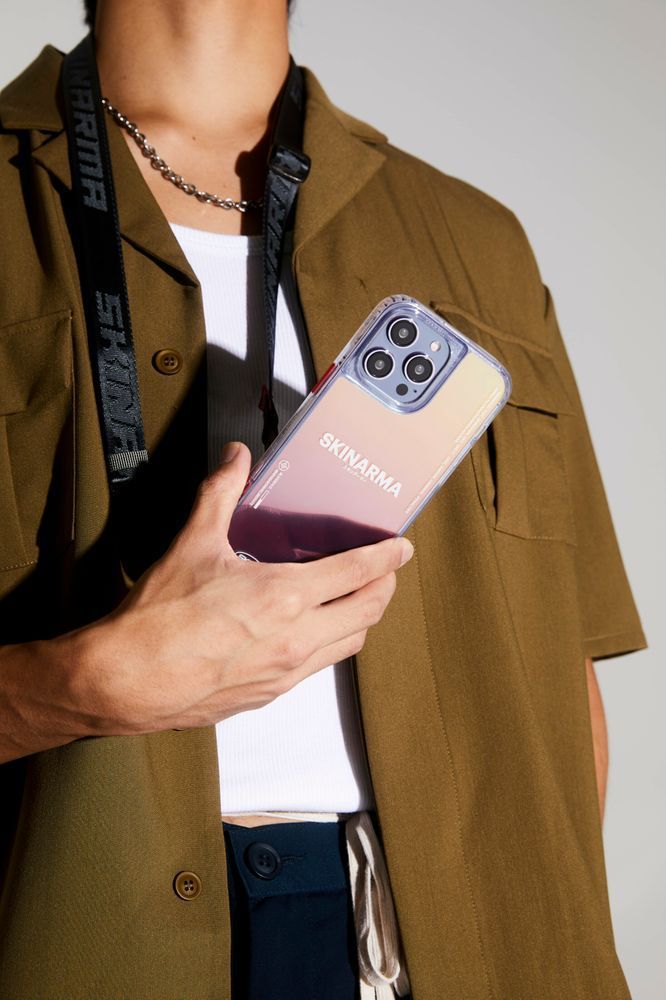 Чехол для iPhone 14 Pro Skinarma Kiru Hologram with Lanyard Hologram
