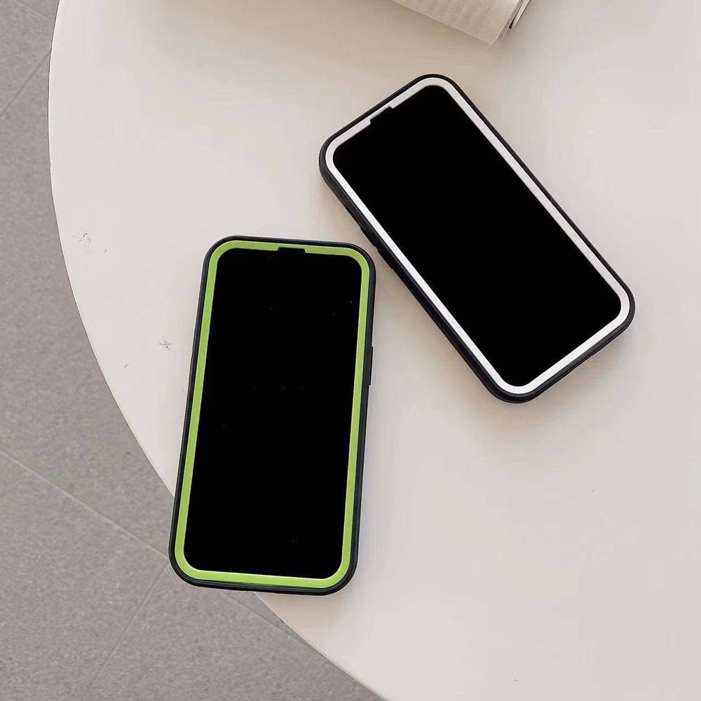 Флуоресцентний шкіряний чохол для iPhone 12 The North Face Зелений