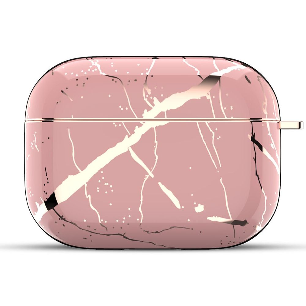 Дизайнерський мармуровий чохол для Apple AirPods Pro Рожевий