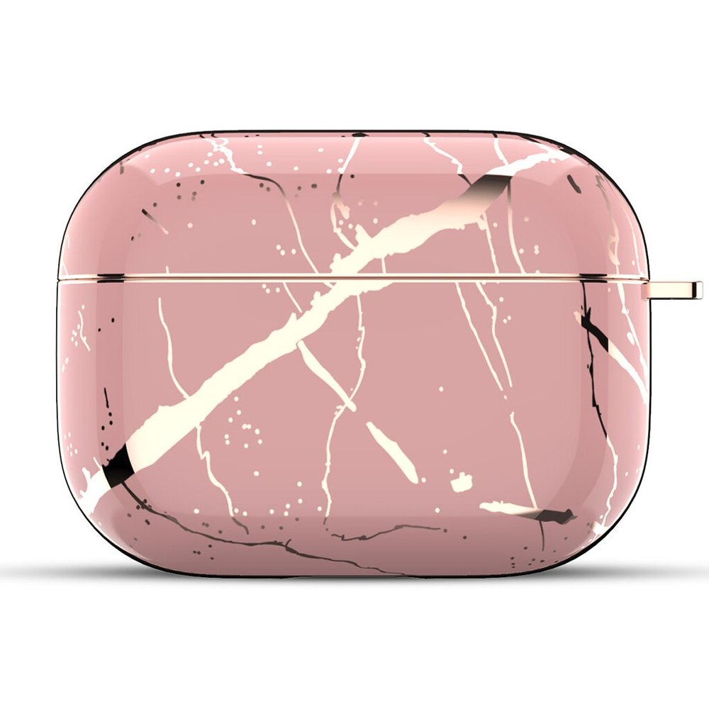 Дизайнерский мраморный чехол розового цвета для Apple AirPods Pro