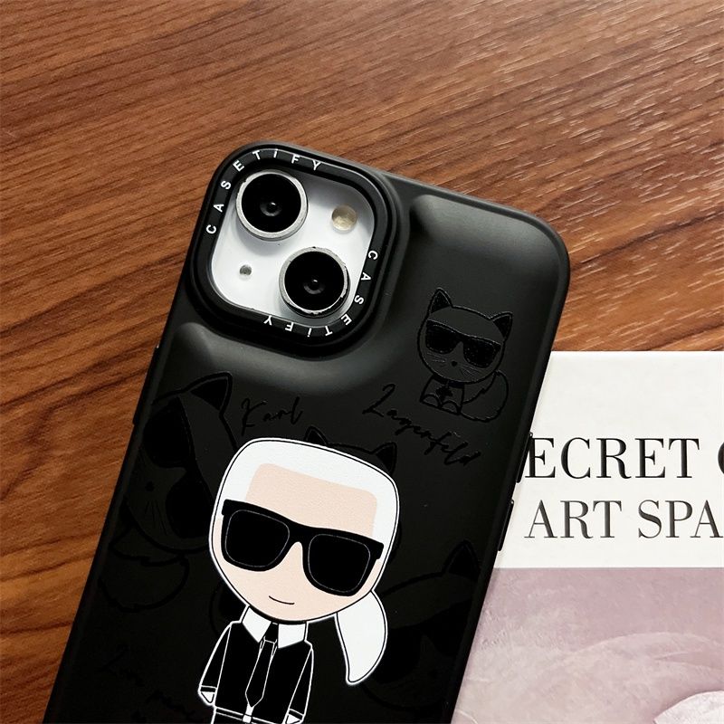 Чехол для iPhone 12 Karl Lagerfeld с защитой камеры Черный