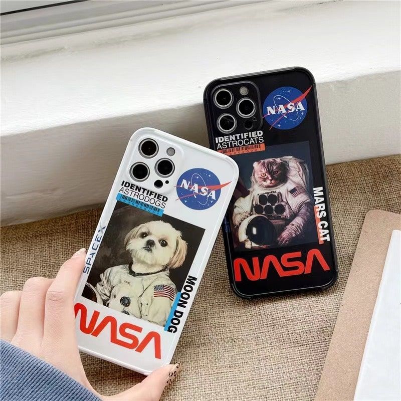 Белый чехол NASA "Лунный пес" для iPhone 11 Pro Max
