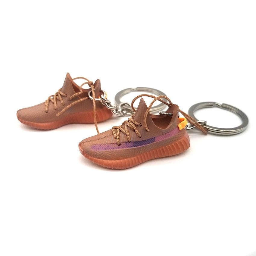 Брелок (ключница) Adidas Yeezy Boost 350 3D мини-кроссовки Коралловый, 1 пара