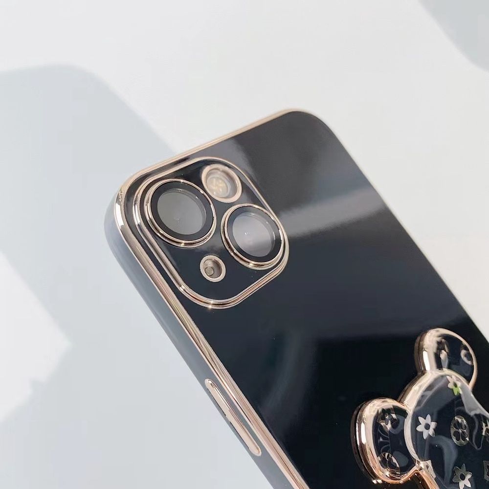 Чохол для iPhone 14 Plus Bearbrick Kaws з кронштейном Чорний