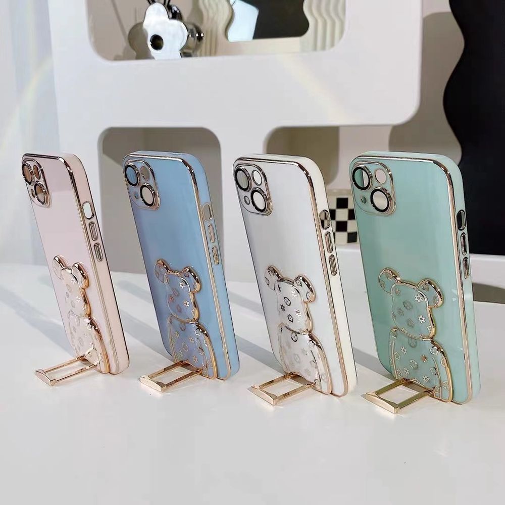 Чохол для iPhone 14 Plus Bearbrick Kaws з кронштейном Чорний