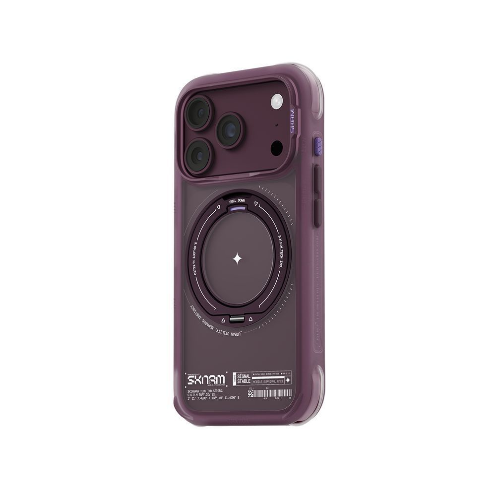 Чехол для iPhone 18 Pro Skinarma Atlas (2026) (Mag-Charge + Drift-Node&trade; Bumper) Burgundy