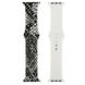 Силиконовый черно-белый ремешок "Питон" для Apple Watch 42-45 мм (Series 6/5/4/3/2)