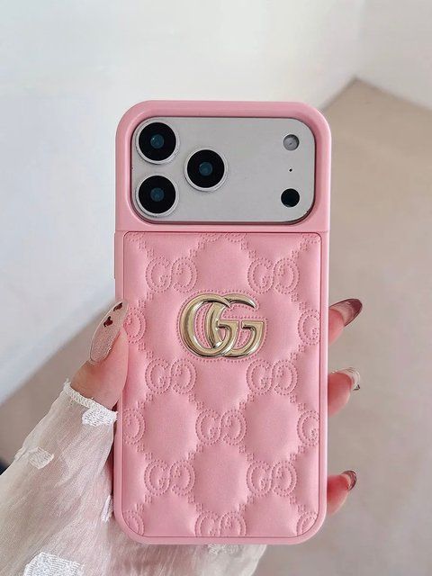 Чохол для iPhone 17 Air Gucci Embossed Puffer Рожевий