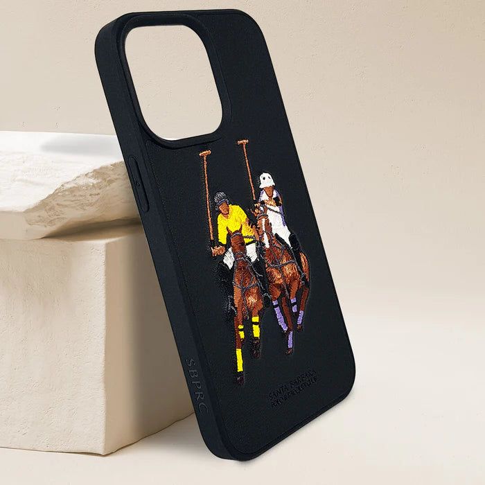 Шкіряний чохол для iPhone 13 Santa Barbara Polo Jockey Чорний