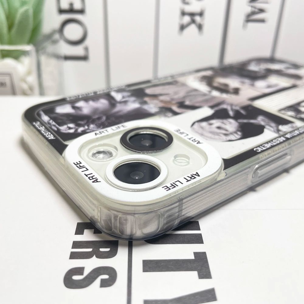 Чехол для iPhone 13 Pro Max Mona Lisa Коллаж Черно-белый