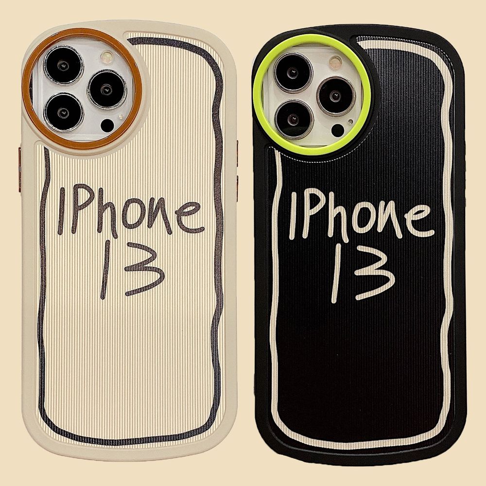 Чехол для iPhone 13 Pro с надписью "iPhone 13" Бежевый