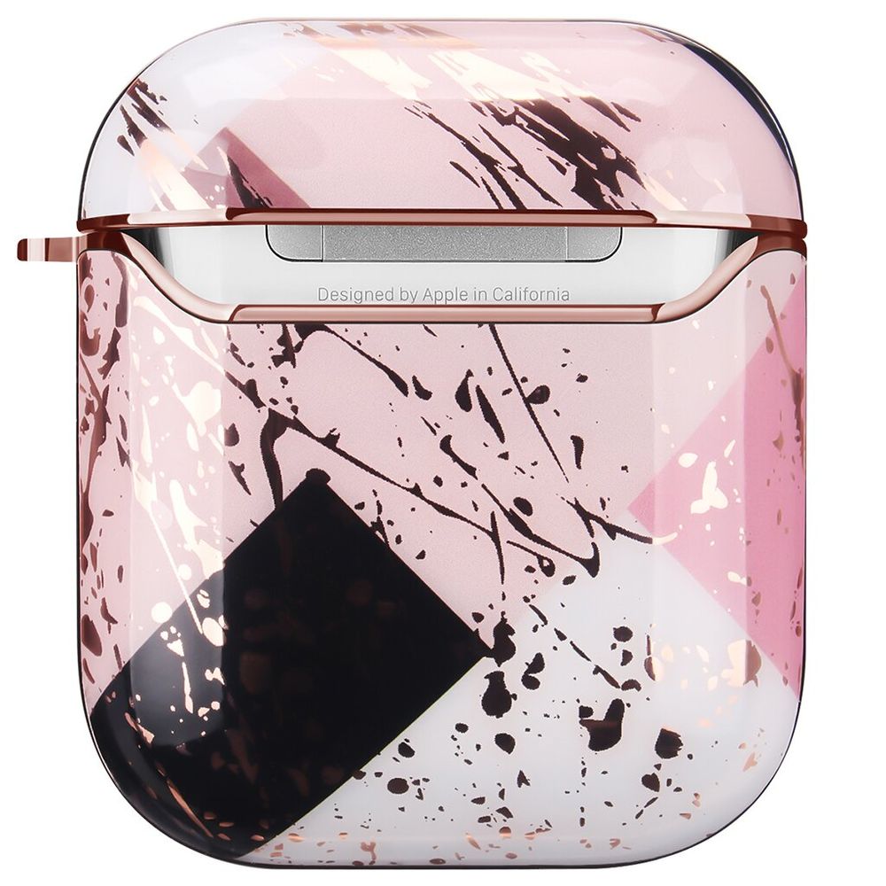 Дизайнерский мраморный чехол лилового цвета для Apple AirPods 1/2