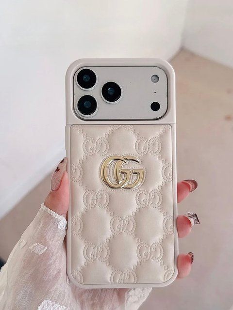 Чохол для iPhone 17 Air Gucci Embossed Puffer Молочний