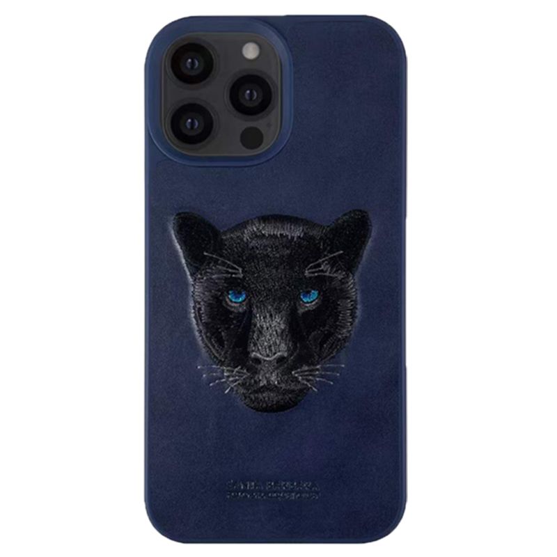 Чохол для iPhone 13 Pro Santa Barbara Polo з вишивкою "Пантера" Синій