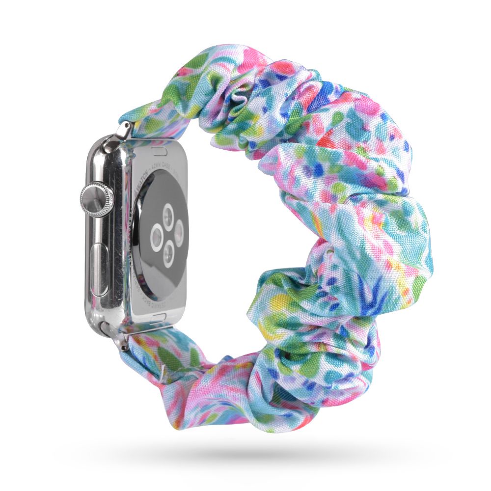Ремешок "Лето" разноцветный для Apple Watch 42-45 мм (Series 6/5/4/3/2) + резинка для волос