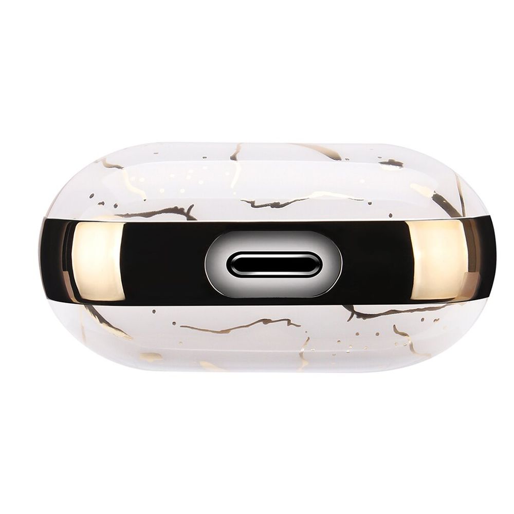 Дизайнерский мраморный чехол белого цвета для Apple AirPods 1/2