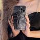 Чехол для iPhone 13 Pro Max Bearbrick мраморный Черный