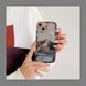 Чехол для iPhone 14 Pro Snowy Mountains с защитой камеры Прозрачно-коричневый