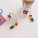 Чехол для Apple Airpods Pro Lego с брелком Белый