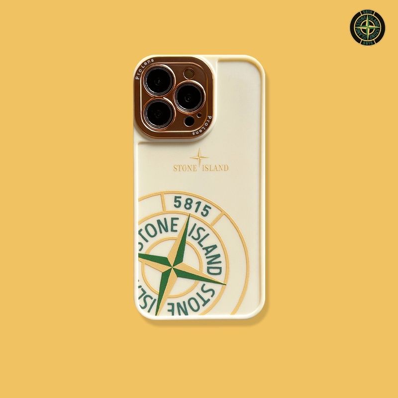 Чехол для iPhone 11 Stone Island 5815 с логотипом + защита камеры Белый
