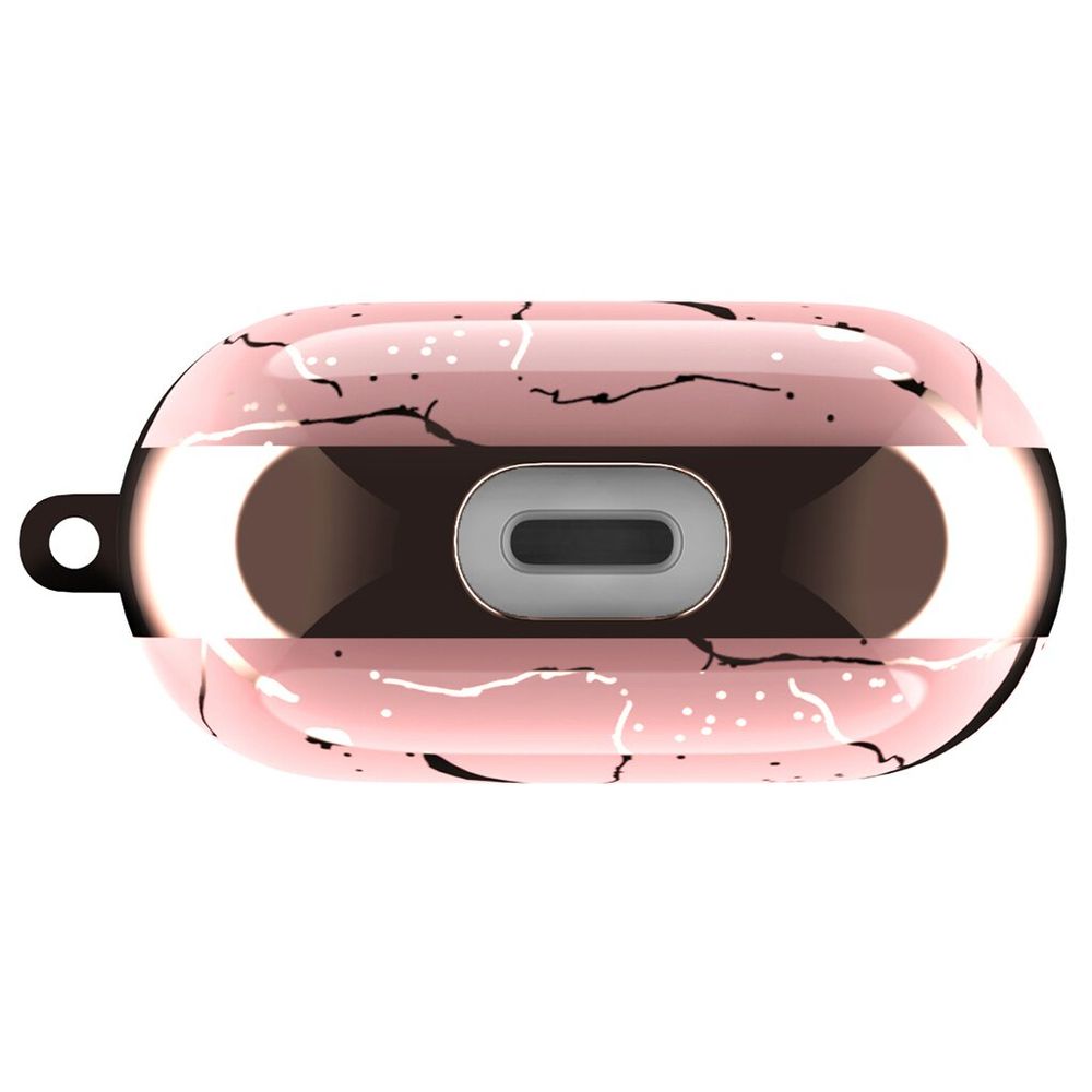 Дизайнерський мармуровий чохол для Apple AirPods 1/2 Рожевий