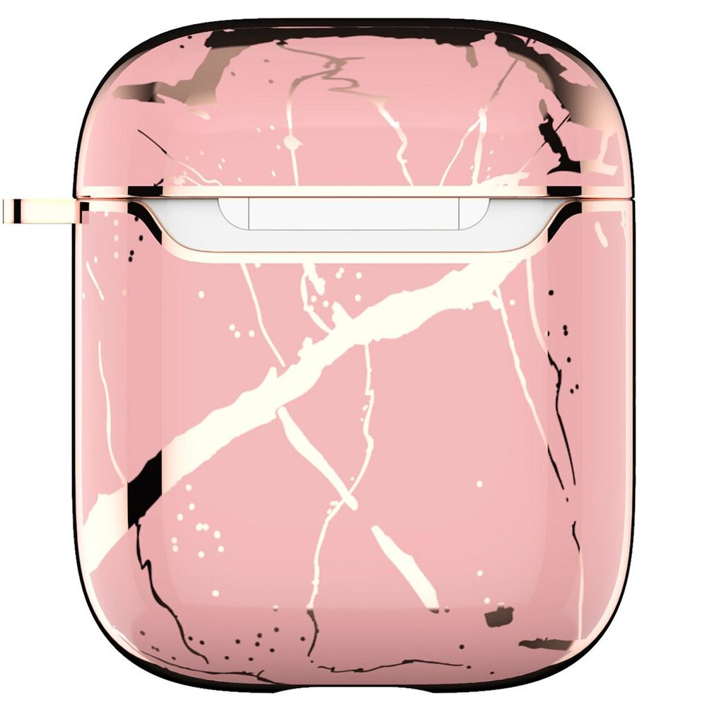 Дизайнерский мраморный чехол розового цвета для Apple AirPods 1/2