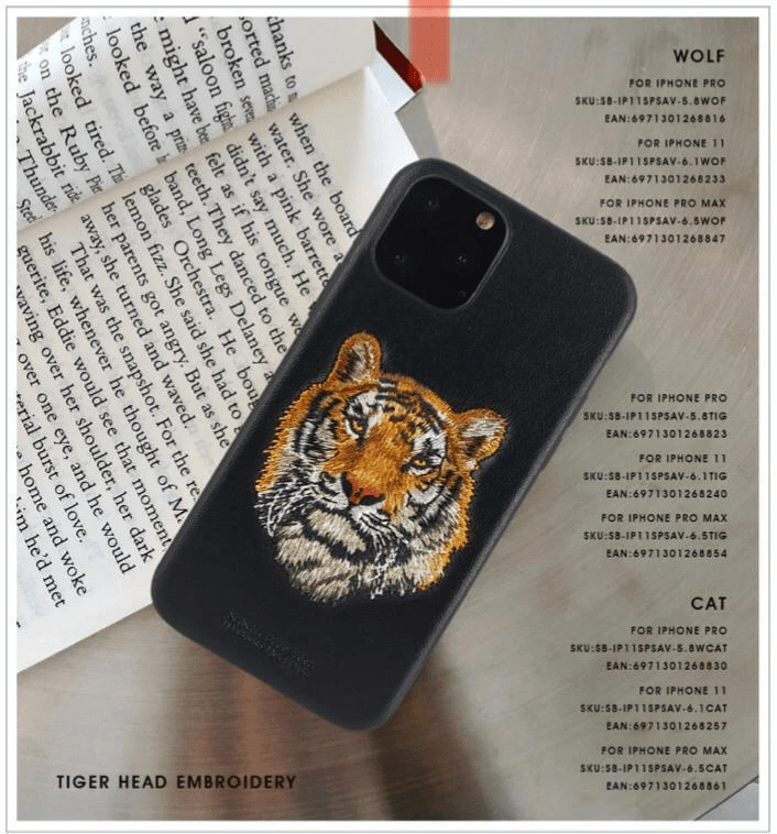 Чохол для iPhone 13 Pro Santa Barbara Polo Savanna з вишивкою "Тигр" Чорний