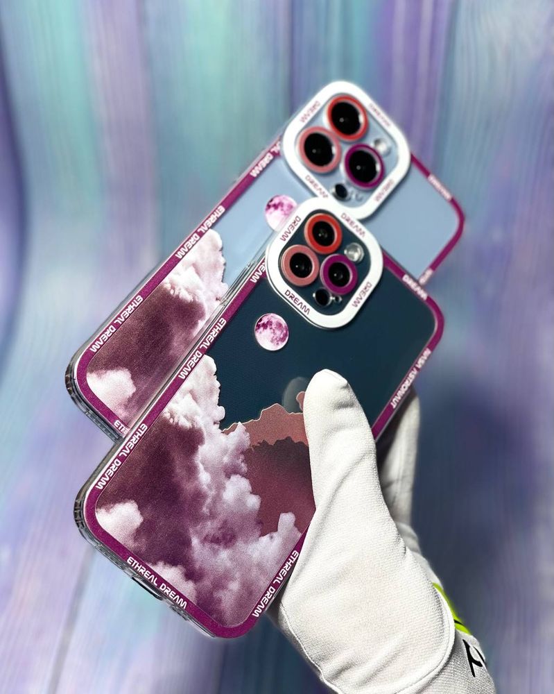 Чехол для iPhone XS Max Ethereal Dream NASA с защитой камеры Прозрачно-бордовый