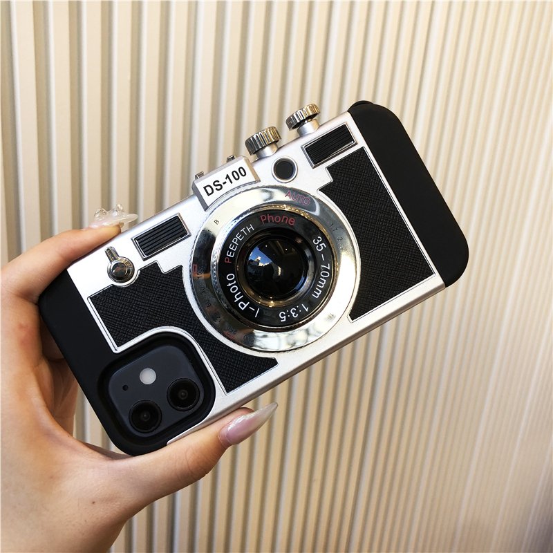 Чехол для iPhone 13 Pro Max с ремешком "Фотоаппарат" Черный