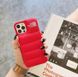 Красный пуферний чехол-пуховик для iPhone 12 Pro Max