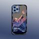 Чехол для iPhone X/XS Snowy Mountains с защитой камеры Прозрачно-синий